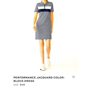 TORY BURCH Sport/Golf Performance Dress w/Double Zipper Pockets